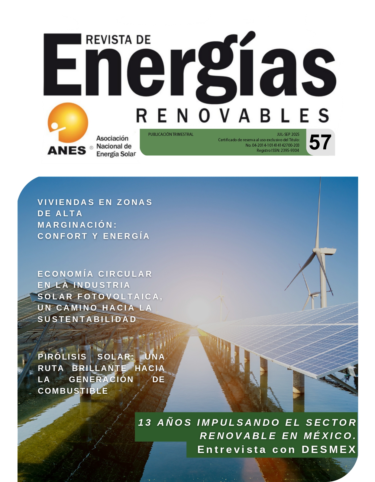 Ver Vol. 12 Núm. 57 (2025): Revista de Energías Renovables